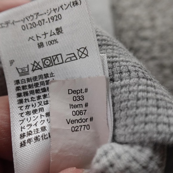 Eddie Bauer Sweater Mens M Gray Waffle Knit Thermal Crewneck Pullover Outdoor - Picture 10 of 11